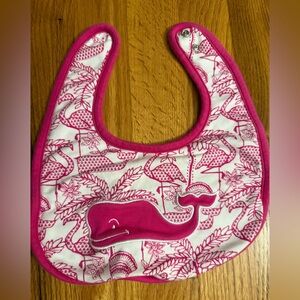 Vineyard Vines Pink Whale Baby Bib
